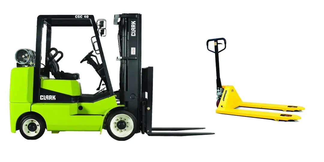 Forklift and pallet jack examples